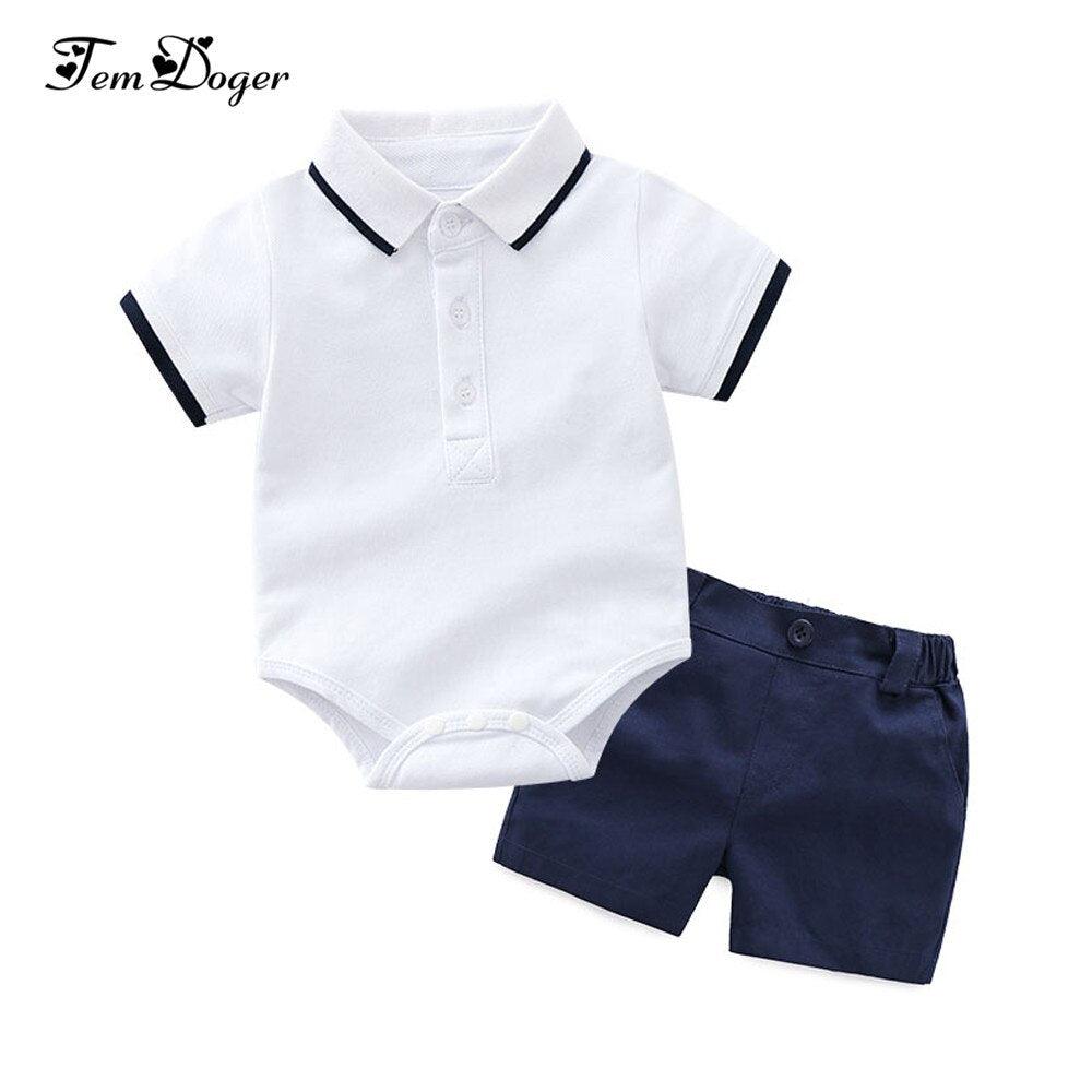 Tem Doger Baby Clothing Sets Newborn Baby Boy Clothes 2PCS Sets Summer Infant Boy T-shirts+Shorts Outfits Sets Bebes Tracksuit - BabiBooms