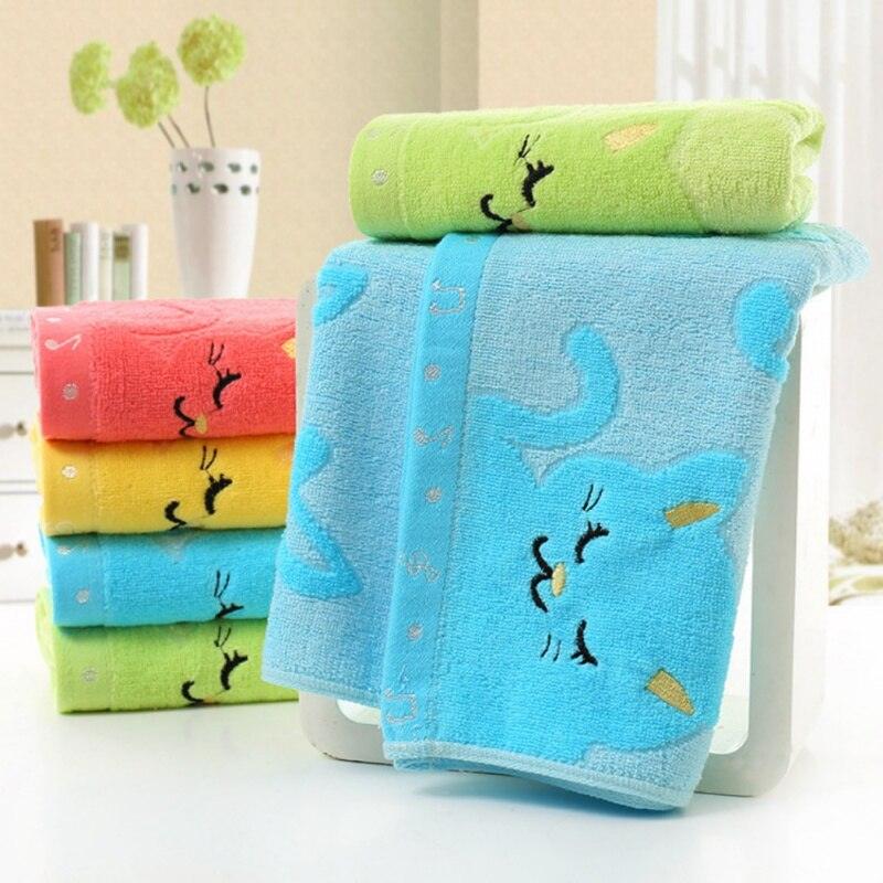 Cartoon Print Baby Towel Cute Superfine Fiber Kid Bath Towels Children Kitchen Bathroom Wipe Wash Cloth Gift 25*50 CM - BabiBooms