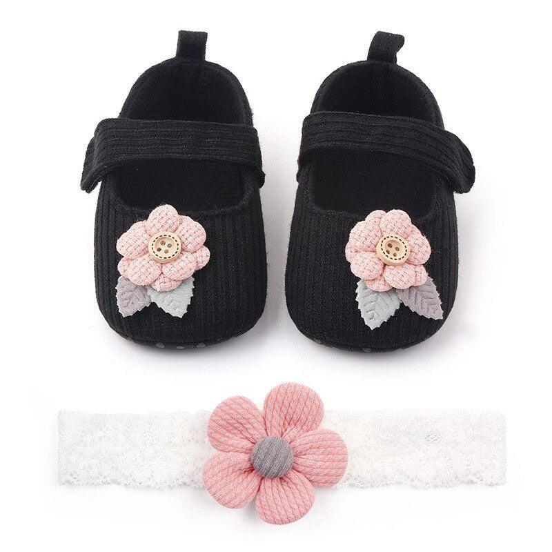 Breathable Baby Shoes Baby Step Shoes Flower Bow Toddler First Walkers Non-slip Shoes Girls Fashion Princess Style Prewalkers - BabiBooms