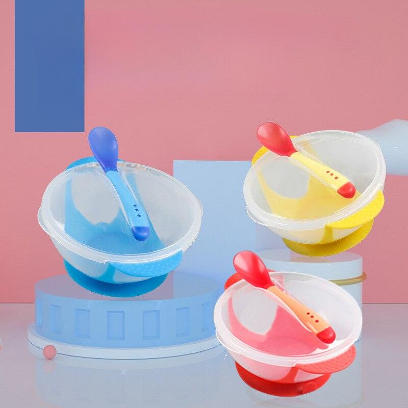 Children's Complementary Food Bowl Children's Tableware Baby Sucker Bowl Children's Tableware Soft Silicone Plates For Food - BabiBooms