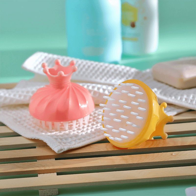 Baby Silicone Shampoo Brush for Kids Head Massage