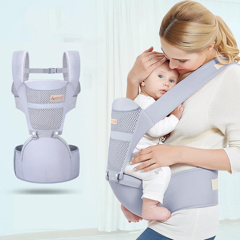 Baby Carrier Backpack Ergonomic Kangaroo Hip Seat Sling For Newborn Soft-structured Wrap 0-48 Months Infant Travel Activity Gear - BabiBooms