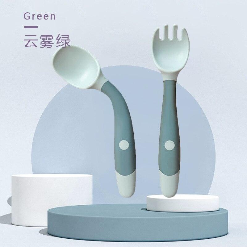 Baby Utensils: Sweetie Spoons™ Silicone Fork & Spoon Set